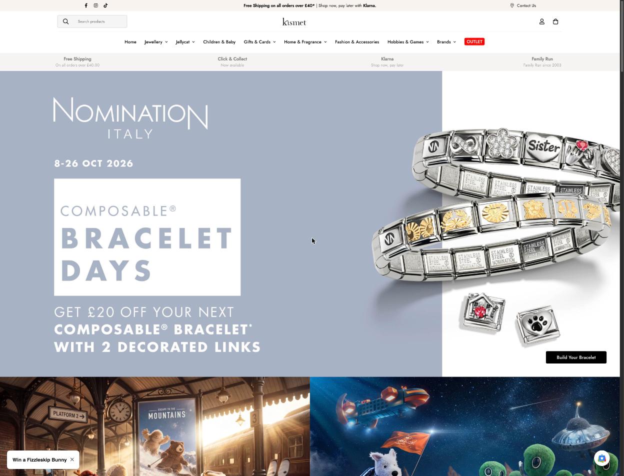 Kismet Blackwood Shopify website