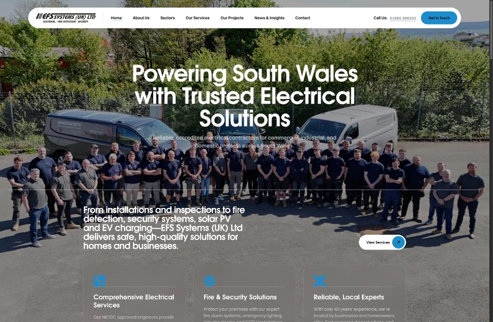 EFS Systems WordPress website