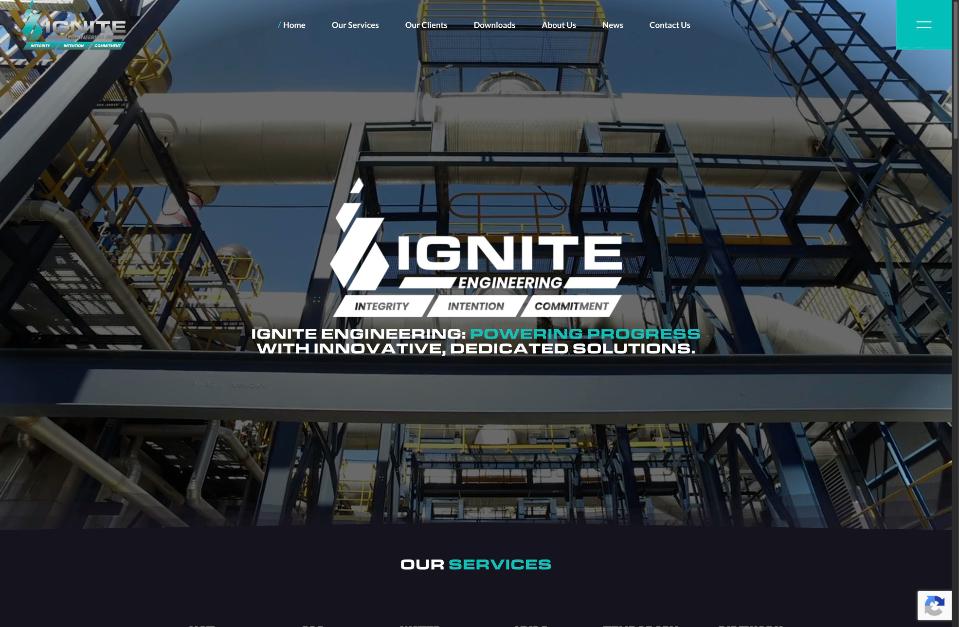 Ignite Engineering WordPress website