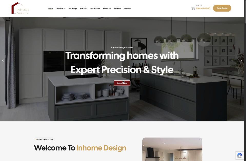 InHome Design WordPress website