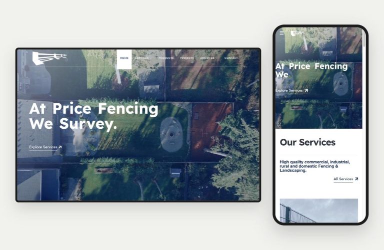 Price Fencing & Landscaping website